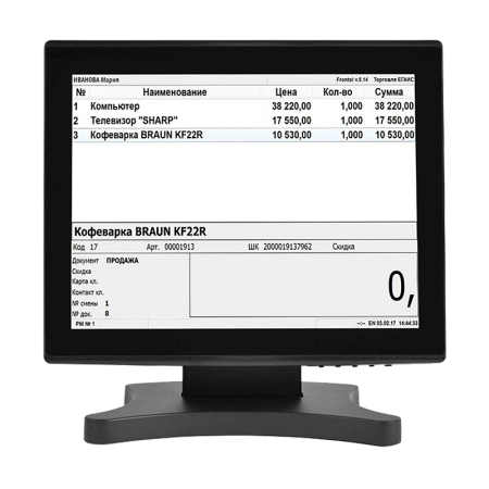 POS-монитор АТОЛ LM15 (VGA, Black)