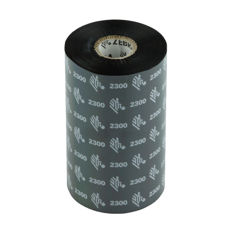 Красящая лента (Риббон) Zebra 2300 Wax (90mm x 450m, wax, втулка 1